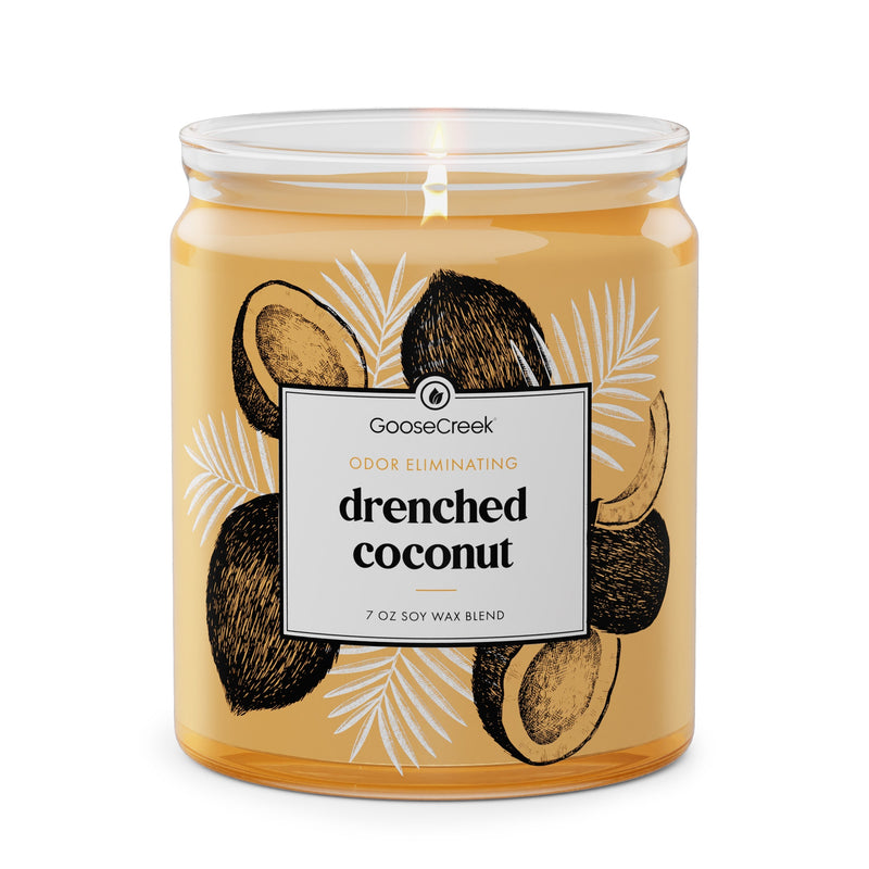 Drenched Coconut Odor Eliminating 7oz Single Wick Candle - NQA2
