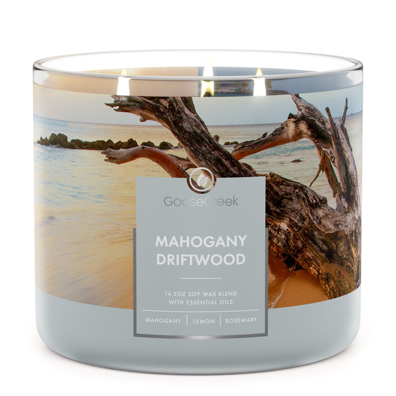 Mahogany Driftwood 3-Wick Candle - QB27
